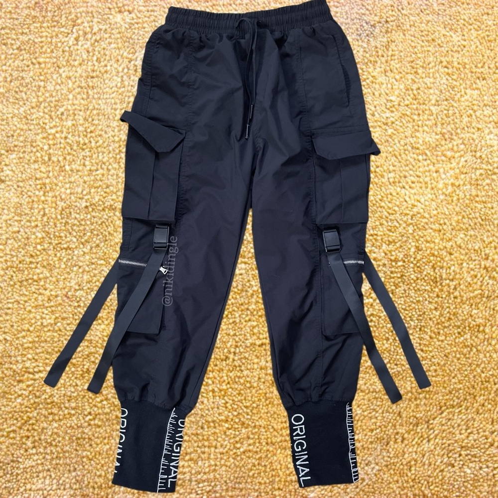 NEV Studio Utility Cargo joggers sweatpants track Pants Goth Punk windbreaker M